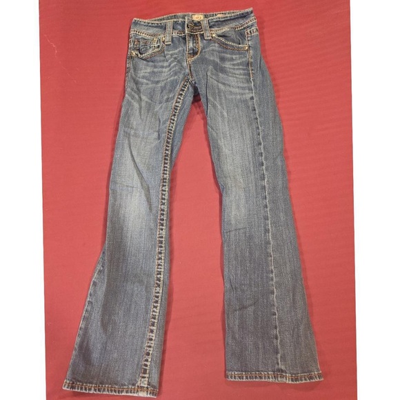 Studio 5 boot cut jeans with rhinestone detail size 27x32 - Picture 1 of 4